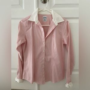 Brooks Brothers women’s pink button up dress shirt
